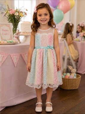 Jona Michelle Girls Pastel Dress